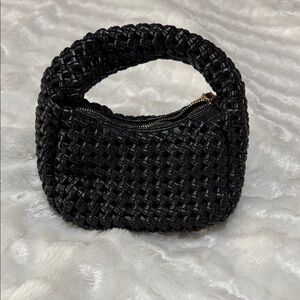 Antik Kraft Black Woven Mini Bag